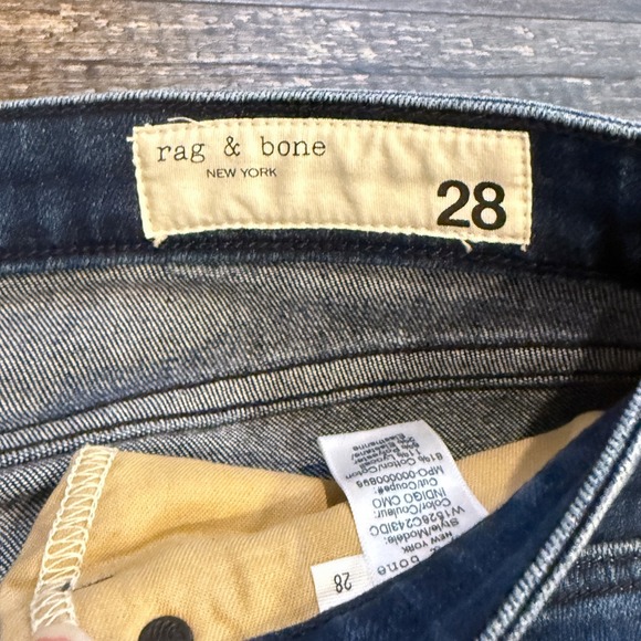 Rag & Bone Cate Mid Rise Ankle Skinny Jeans Women's Size 28 Blue Camo - Picture 5 of 16